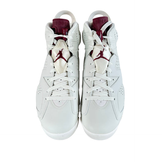 384664 116 Jordan 6 Maroon - 10.5 M (Yellowing3) (Damaged Lid)