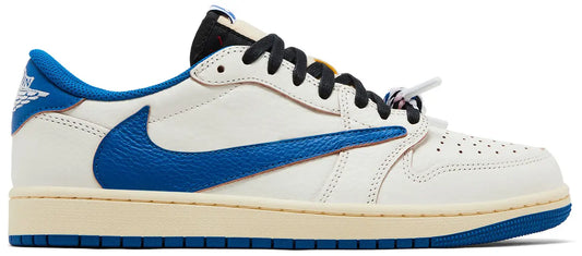 DM7866 104 Air Jordan 1 Retro Low OG SP Fragment x Travis Scott Sail Military Blue