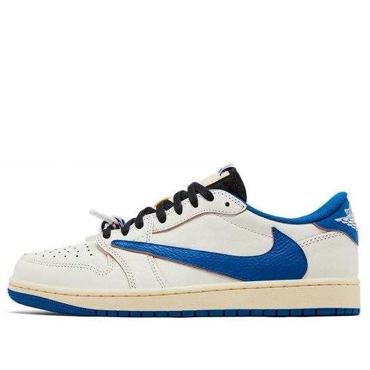 DM7866 104 Air Jordan 1 Retro Low OG SP Fragment x Travis Scott Sail Military Blue