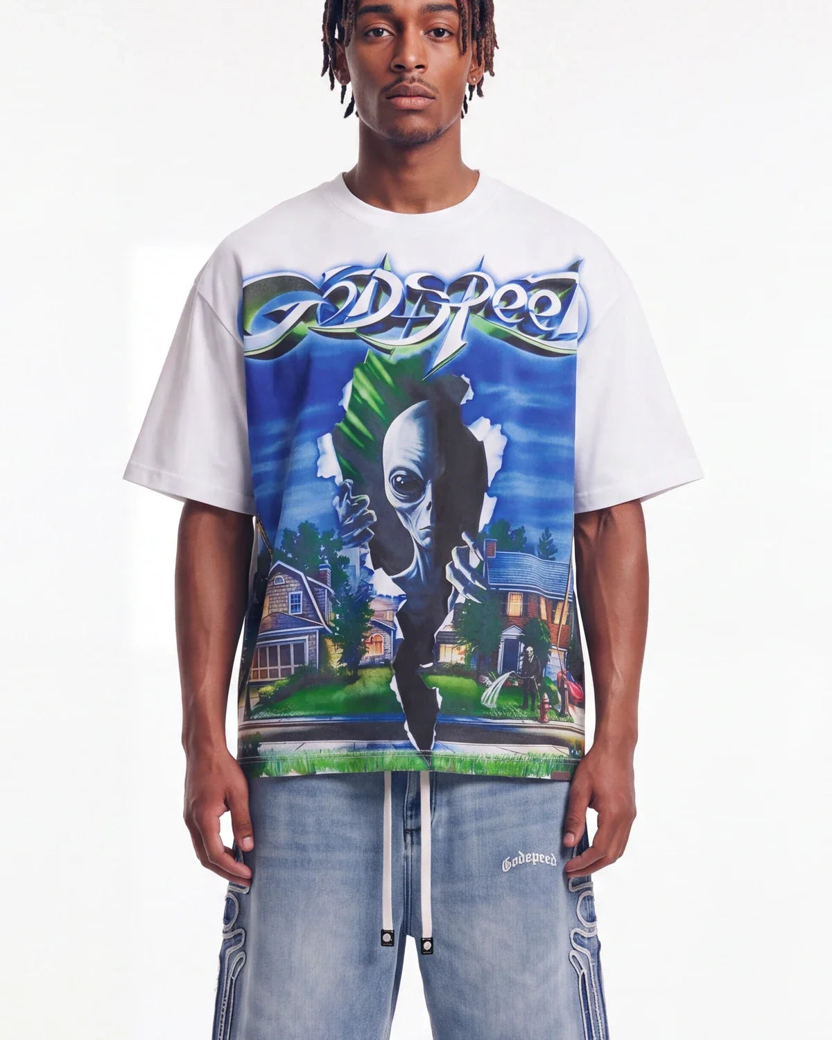 Godspeed Neighborhood Watch Tee White