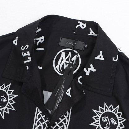 AMRI Ouija Board Bowling Shirt In Black