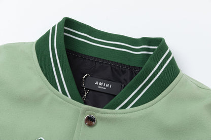 AMRI Angel Branded Woven Varsity Jacket