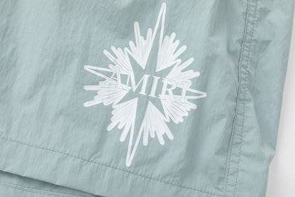 AMRI Starburst logo shell swim shorts