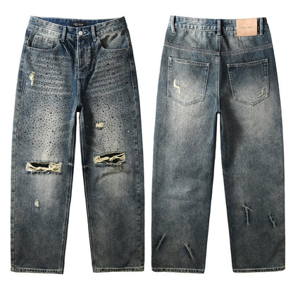 Purple Brand Crystal Diamond Jeans #9131