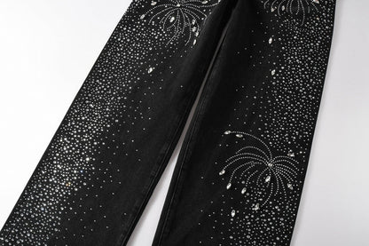 Purple Brand Crystal Diamond Jeans #9125