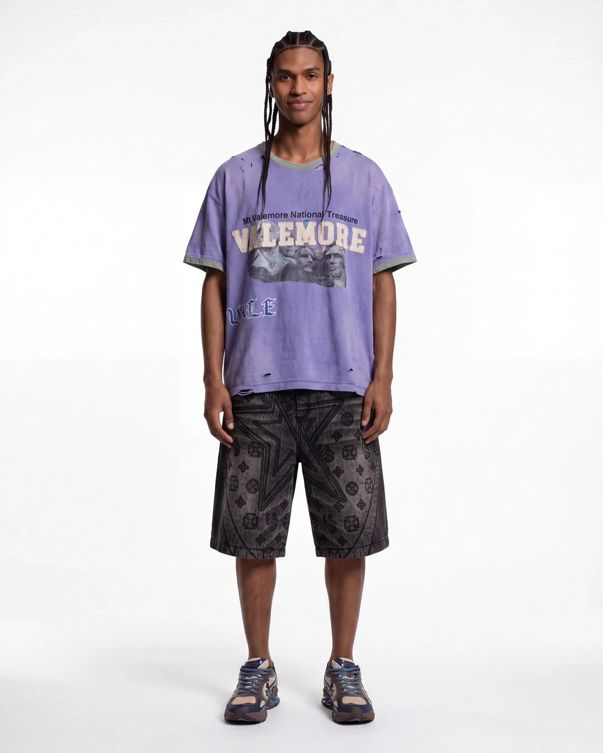 Vale Forever Camp Ringer Tee Lake Purple