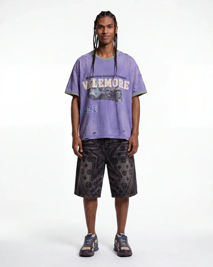 Vale Forever Camp Ringer Tee Lake Purple