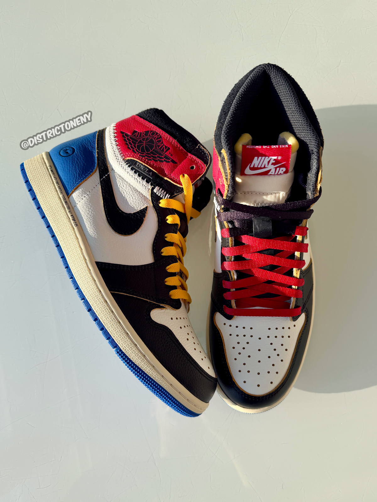 IO7847 002 Air Jordan 1 Retro High OG SP Fragment x Union LA Varsity Red Sport Royal
