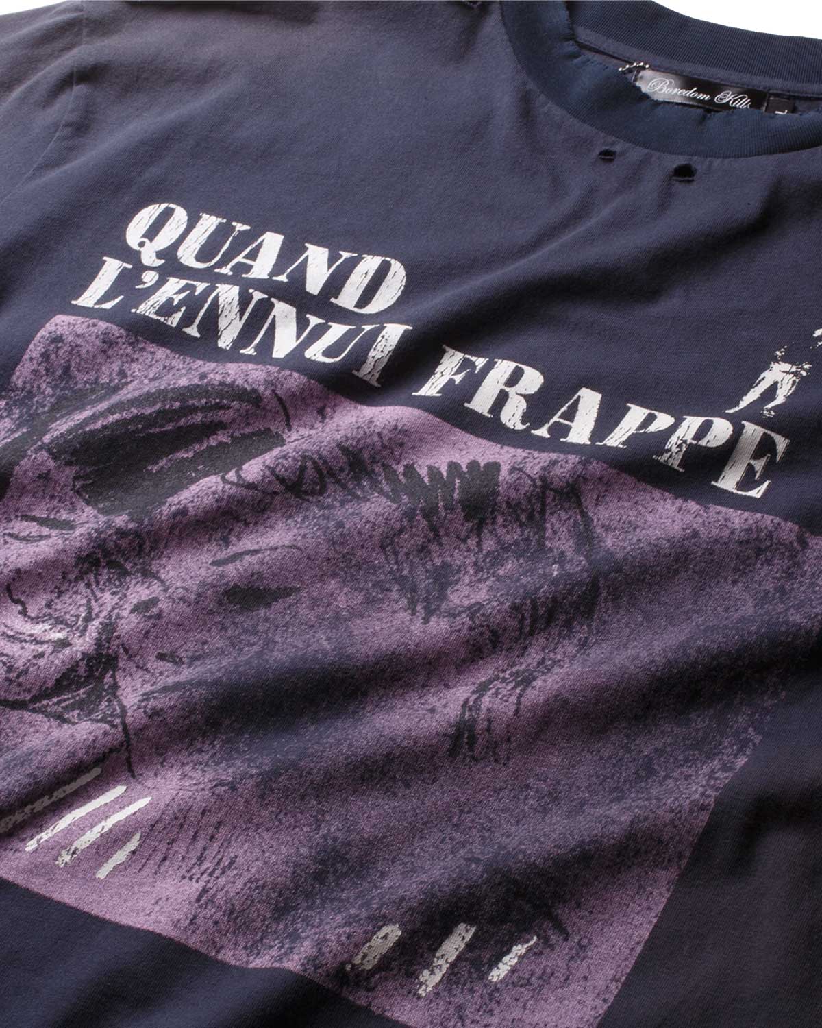 Boredom Kills French Tee Navy