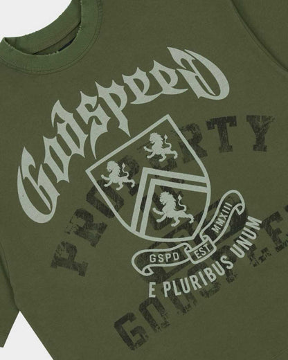 Godspeed Collegiate Tee Olive Wash