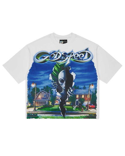 Godspeed Neighborhood Watch Tee White